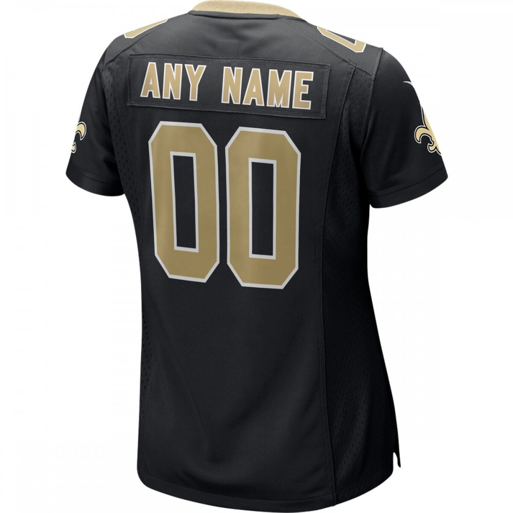 New Orleans Saints Nike Women's Custom Game Jersey - Black-GridironStore